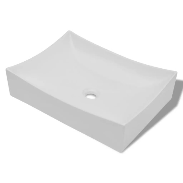 Chiuvetă Din Ceramică Pentru Baie High Gloss Alb 140700